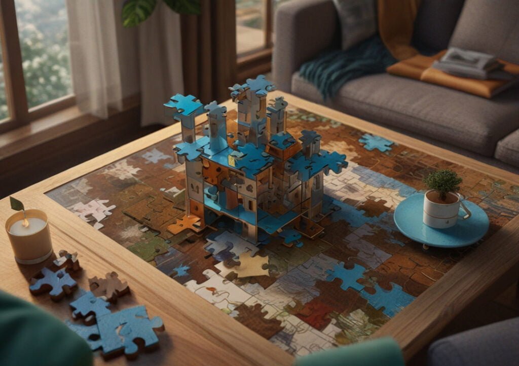 coffee table for puzzles 